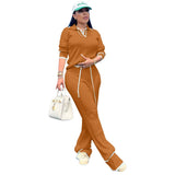 Zingj New Women's Casual Knit Wide-Leg Pants
