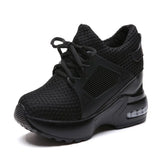 Spring New Style Bailai Sports Shoes Korean Version Student Net Cloth Shoes Heighten Women's Shoes Thick Soles Travel Leisure