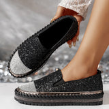 Ladies Casual Shoes Fashion Low-Top Shoes 2025 Spring And Autumn New Water Drilling Set Foot Single