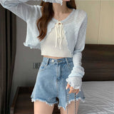 Women Thin Coat Casual Bow Summer Sun Protection Clothes Female Cardigan Shirt Lolita Covers Tops Blouse Woman