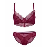 New Top Sexy Underwear Set Push-up Bra And Panty Sets 3/4 Cup Brassiere Gather Sexy Bra Embroidery Lace Lingerie
