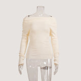 Zingj Knitwear Spring 2024 Women's Slim Solid Color Set Collar Long-Sleeved