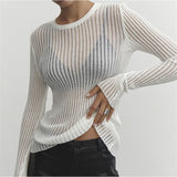 Spring And Summer New Hot Selling Long Sleeve Round Neck Thin Breathable Knitted Shirt Sunscreen Hooded