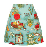Y2K Summer Mini Skirts Women Harajuku Pencil Beach Streetwear Vintage Black Floral Print Short A Line Skirt Falda