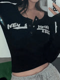 Y2K Long Sleeve Ribbed Knit Crop Top- Outfit