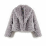 Teddy Burgundy Faux Fur Coat- Outfit