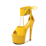 Zingj Patent Leather Sandals Special High Heels Heel Sexy 17CM Waterproof Platform Hate Day Superb High Sandals Female