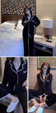 Solid Pajama Sets Women Simple V-neck Long Sleeve Homewear M-3XL Casual Breathable Loose Single Breasted Pyjamas