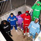 Street Tide Brand Alphabet Printed Sweater Set For Men And Women Hip Hop Street Loose Hooded