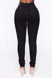 New Black Ripped Jeans For Women Fashion High Waist Denim Pencil Pants Stretch Slim Skinny Trousers XS-XL Global Drop Ship-Outfit
