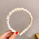 New Women Girls Sweet Colorful Folds Bubble Simple Hairbands Sweet Headband Hair Hoops Hair Band Fashion Hair