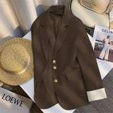 Spring Dress New High-End Design Blue Suit Jacket Women Korean Oceanic Korean Version Of Casual Suit