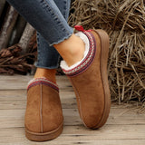 Cloth Short Barrel Thick Bottom Snow Boots Women One Foot Warm Lazy Half-Cotton Shoes