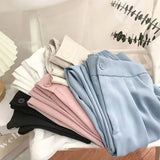Zingj Sense Wide Leg Pants Female 2024 New Spring And Autumn Thin High Waist Black Suit Pants Loose Straight Leg Casual