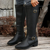 Side With Pointed Female Boots 2025 Autumn And Winter New High Barrel But Knee Out