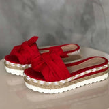 Summer Fashion Sandals Shoes Women Bow Summer Sandals Slipper Indoor Outdoor Flip-flops Beach Shoes Female