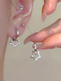 Sweet Hollow Out Star Rhinestone Hoop