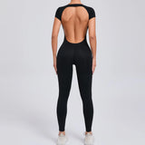 Zingj Fast Dry Yoga One Yoga Clothing Short Sleeves Back Hip Sports Fitness Clothing 89071-Outfit
