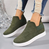 Size Women's Shoes 2023 New Flat Soles Raised Elastic Leisure Sports Board Shoes Flat Soles Single