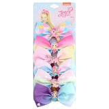 Pieces/Set JoJo Bows Jojo Siwa Rainbow Printed Knot Ribbon Bow For Girls Handmade Boutique Hair Clip Children Hair