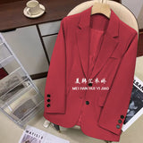 Zingj Small Suit Jacket Female Small 2024 Spring And Autumn New Korean Version Of Loose Suit Design Sense