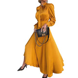 Spot 2025 Autumn New Women's Wear In The Long Long Sleeve Temperament Dress