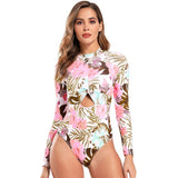 New Sexy One Piece Swimsuit Push Up Swimwear Women Monokini Long Sleeves Swim Suit Bathing Suit Women Summer Beach