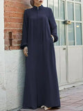 New Muslim Women's Clothing Middle Eastern Arab Style Zippered Open-Shirt Into The Bag Temperament Loose