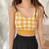 Fashion Women's Club Tank Tops Solid V neck Letter Sleevless Camisoles Tube Crop Top Bralette Sexy Ladies Summer
