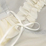 Ruffled Mesh Corset