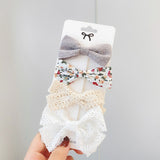 New Leopard Printed Bowknot Hair Clips For Cute Girls Lace Handmade Hairpins Boutique Barrettes Kids Hair