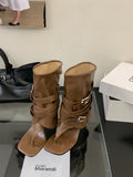 Design Rider Boots 2025 New Square Head Thick And High Fashion Cool Boots