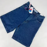 Fashionable Fashion Brand Printed Denim Shorts Men's High Street Casual Wide-Legged Five-Cent