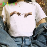 t shirt vaporwave Michelangelo women fashion new harajuku tshirt Casual korean style Graphic hip hop t-shirt