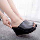 Cm Fish Mouth Slope With Large-Size Cool Slippers Waterproof Table Sandals Roman Sandals New