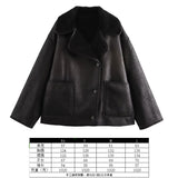 Women's Autumn And Winter New Double-Sided Collar Long Fur Locomotive Wind Jacket Jacket