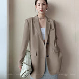 Zingj Suit Jacket Female Spring And Autumn 2024 New Korean Version Loose Web Celebrity Casual Professional Fashion Small Suit