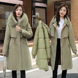 One Dress Three Wear Detachable Pie To Overcome The New Down Cotton Clothes Waist Show Thin And Thick Cotton Coat-Outfit