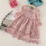 Dresses 2021 Fashion Girl Dress Lace Floral Design Baby Girls Dress Kids Dresses For Girls Casual Wear Children