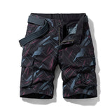 Summer New Men Casual Retro Classic Pocket Overalls Shorts Fashion Cotton Camouflage Shorts Male Aunt