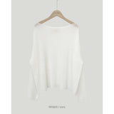 Vintage Ice Silk Oversized Knitted SweaterOutfit