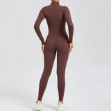 Zingj Long Sleeve Yoga Suit High Intensity Fitness Exercise Tiset 10041-Outfit