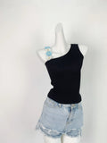 Zingj Color Lemon Yellow Vest Female Dopamine Wear With Stereo Flower Sling Handmade Hook Flower Diagonal Shoulder