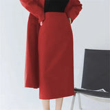 And Long Coffee Dress Women's Summer Open Skirt One High-Waisted Skirt Bag Hip Skirt Suit