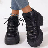 New Black Old Dad Shoes Thick-Soled Women's Shoes Heavy Metal Personality Goo-Punk Boots