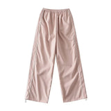 Piping Detail Wide Leg Track PantsOutfit