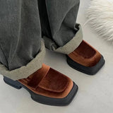 Toe Women Shoes Autumn Flats Marie Janes Shoes 2022 New Lolita Suede Platform Ladies Shoes Sport