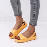 Sandals Women's New 2025 Summer Size Flat Bottom Low Heel Fish Mouth Fashion Thick-Soled Women's