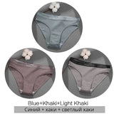 Women's Cotton Briefs Women's Panties Sexy Female Underpants Solid Color Panty Intimates Women Underwear M-2XL