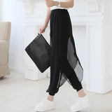 2021 fashion ladies casual loose chiffon harem pants women pants black pantalon femme plus size hot sale sarouel